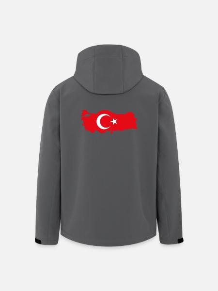 Türkei Land Flagge Turkey Turkje Türkye Grenze - Recycelte Männer Softshell-Jacke von Stanley/Stella - Anthrazit