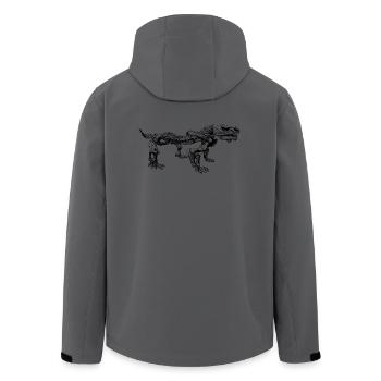 Dinosaur Skeleton Shirt Gift - Men’s Recycled Softshell Jacket by Stanley/Stella - anthracite - Back - AI Model Male 185 light (185cm)