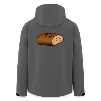 Brot Leib essen - Men’s Recycled Softshell Jacket by Stanley/Stella - anthracite - Back - AI Model Male 185 light (185cm)