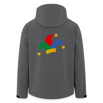 clown harlekin hofnarr kasper komiker narr witzbol - Recycelte Männer Softshell-Jacke von Stanley/Stella - Anthrazit - Hinten - AI Model Male 185 light (185cm)