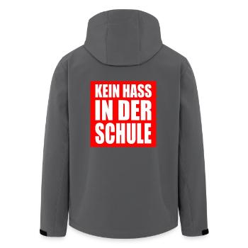kein hass in der schule - Recycelte Männer Softshell-Jacke von Stanley/Stella - Anthrazit - Hinten - AI Model Male 185 light (185cm)