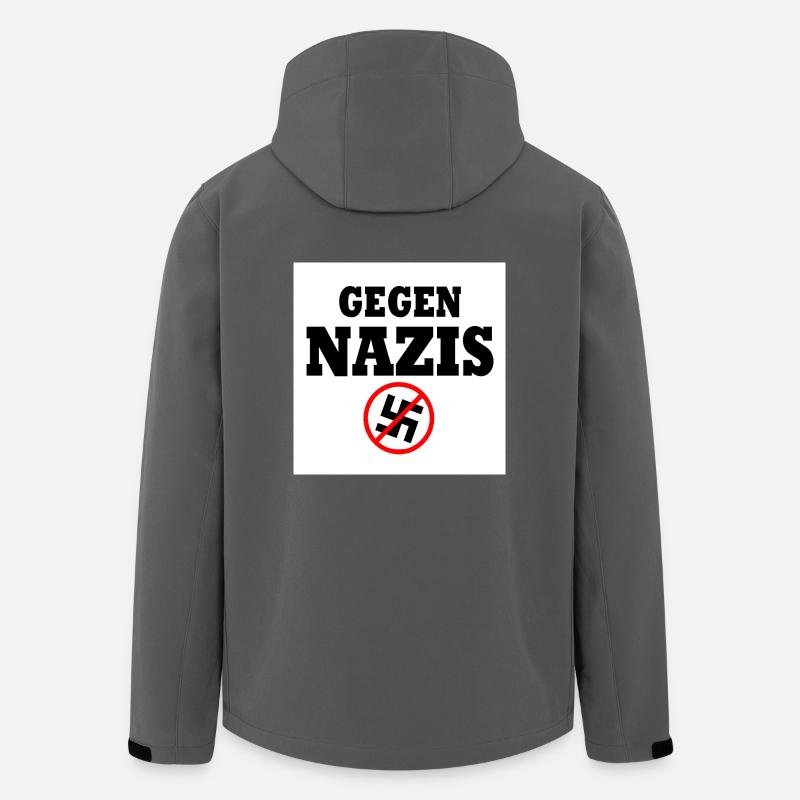 Gegen nazis - Recycelte Männer Softshell-Jacke von Stanley/Stella - Anthrazit