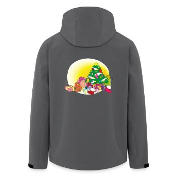 weihnachten winter rentier weihnachtsmann ugly chr - Recycelte Männer Softshell-Jacke von Stanley/Stella - Anthrazit - Hinten - AI Model Male 185 light (185cm)
