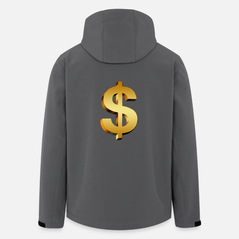 Dollarzeichen - Recycelte Männer Softshell-Jacke von Stanley/Stella - Anthrazit