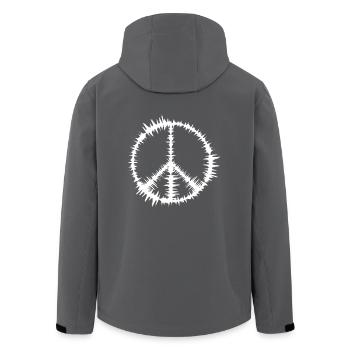 Peacezeichen - Recycelte Männer Softshell-Jacke von Stanley/Stella - Anthrazit - Hinten - AI Model Male 185 light (185cm)