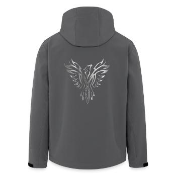 Phoenix Silber - Recycelte Männer Softshell-Jacke von Stanley/Stella - Anthrazit - Hinten - AI Model Male 185 light (185cm)
