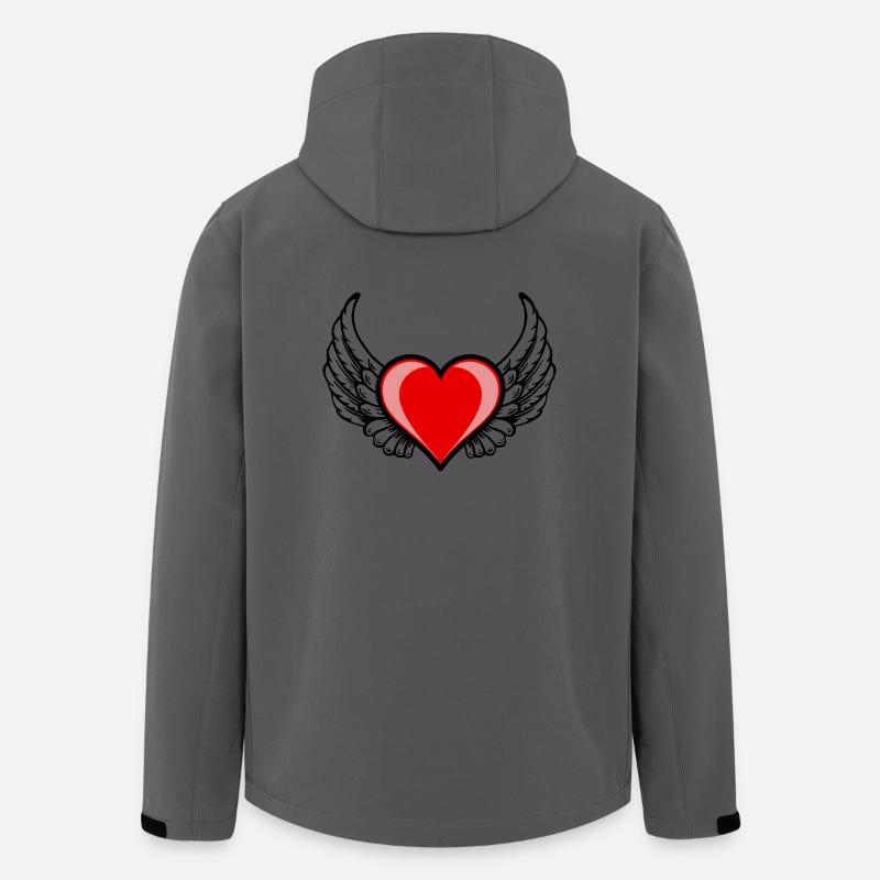 Herz mit Fluegel - Recycelte Männer Softshell-Jacke von Stanley/Stella - Anthrazit