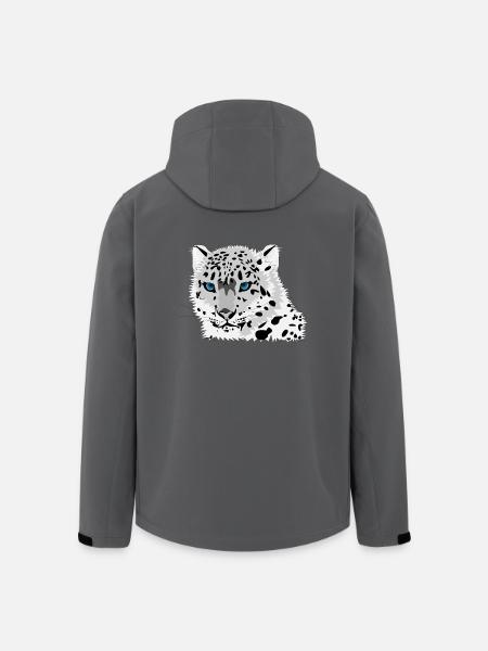 Schneeleopard - Recycelte Männer Softshell-Jacke von Stanley/Stella - Anthrazit