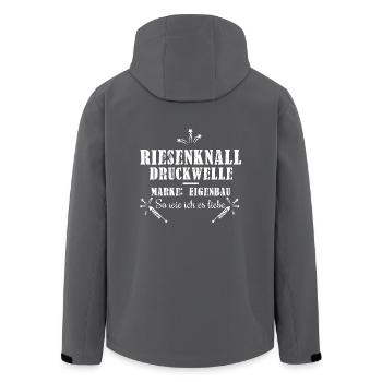 Silvester, Pyro - Recycelte Männer Softshell-Jacke von Stanley/Stella - Anthrazit - Hinten - AI Model Male 185 light (185cm)
