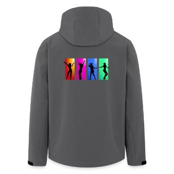 ballerina ballett dance dancer tanz taenzer yoga45 - Recycelte Männer Softshell-Jacke von Stanley/Stella - Anthrazit - Hinten - AI Model Male 185 light (185cm)