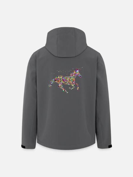 Einhorn - Recycelte Männer Softshell-Jacke von Stanley/Stella - Anthrazit
