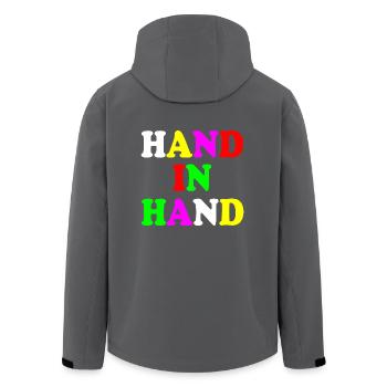 Hand in hand - Recycelte Männer Softshell-Jacke von Stanley/Stella - Anthrazit - Hinten - AI Model Male 185 light (185cm)