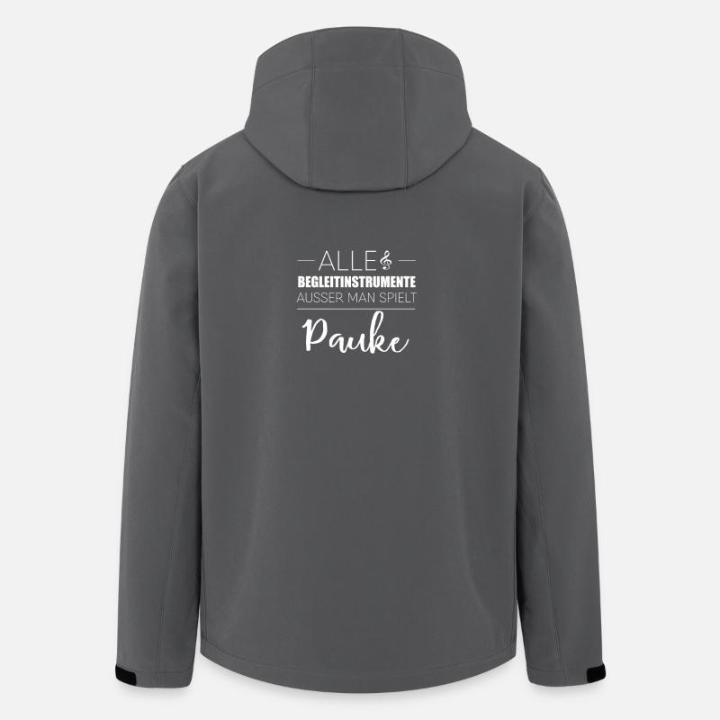 Pauke Instrument Geschenk - Recycelte Männer Softshell-Jacke von Stanley/Stella - Anthrazit