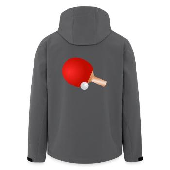 table tennis ping pong tischtennis bat11 - Recycelte Männer Softshell-Jacke von Stanley/Stella - Anthrazit - Hinten - AI Model Male 185 light (185cm)