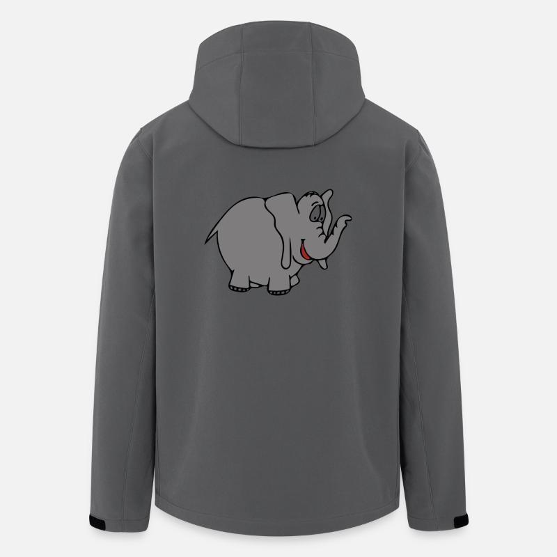 Elefant,Tier,Comic,Kinder - Recycelte Männer Softshell-Jacke von Stanley/Stella - Anthrazit