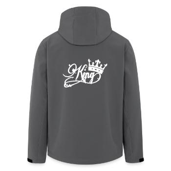 KING - Recycelte Männer Softshell-Jacke von Stanley/Stella - Anthrazit - Hinten - AI Model Male 185 light (185cm)