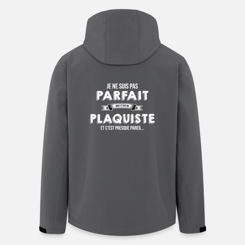 Plaquiste - Veste softshell homme en polyester recyclé Stanley/Stella - charbon