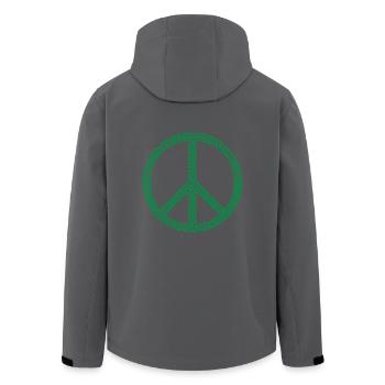Peace Zeichen Hanfblätter Geschenk Geschenkidee - Recycelte Männer Softshell-Jacke von Stanley/Stella - Anthrazit - Hinten - AI Model Male 185 light (185cm)