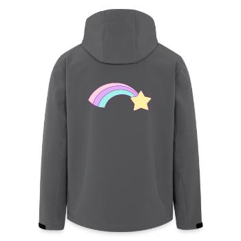 Sternschnuppe Regenbogen Geschenk T-Shirts - Recycelte Männer Softshell-Jacke von Stanley/Stella - Anthrazit - Hinten - AI Model Male 185 light (185cm)