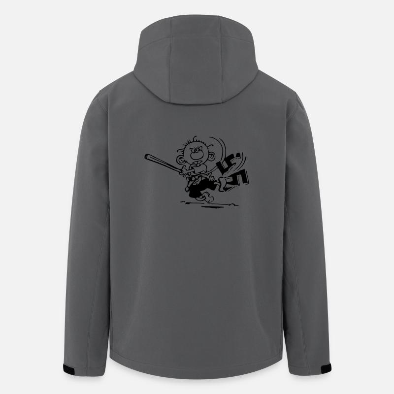 gegen Nazis - Recycelte Männer Softshell-Jacke Discoverer von Stanley/Stella - Anthrazit