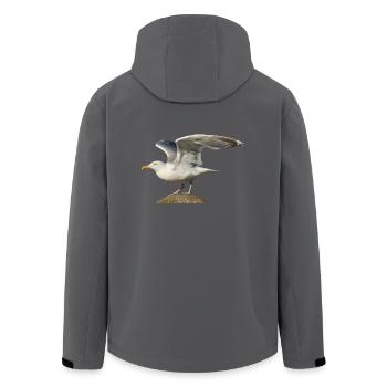 seagull gull moewe2 - Recycelte Männer Softshell-Jacke von Stanley/Stella - Anthrazit - Hinten - AI Model Male 185 light (185cm)