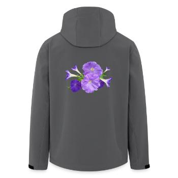 petunia petunie blumen flowers garten garden - Recycelte Männer Softshell-Jacke von Stanley/Stella - Anthrazit - Hinten - AI Model Male 185 light (185cm)