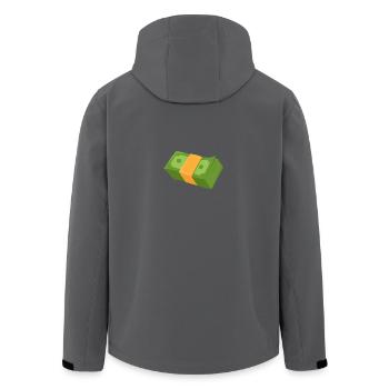 Cash Geld Geldbündel Geschenk - Recycelte Männer Softshell-Jacke von Stanley/Stella - Anthrazit - Hinten - AI Model Male 185 light (185cm)