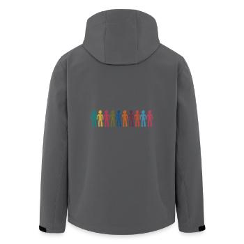 crowd - Recycelte Männer Softshell-Jacke von Stanley/Stella - Anthrazit - Hinten - AI Model Male 185 light (185cm)