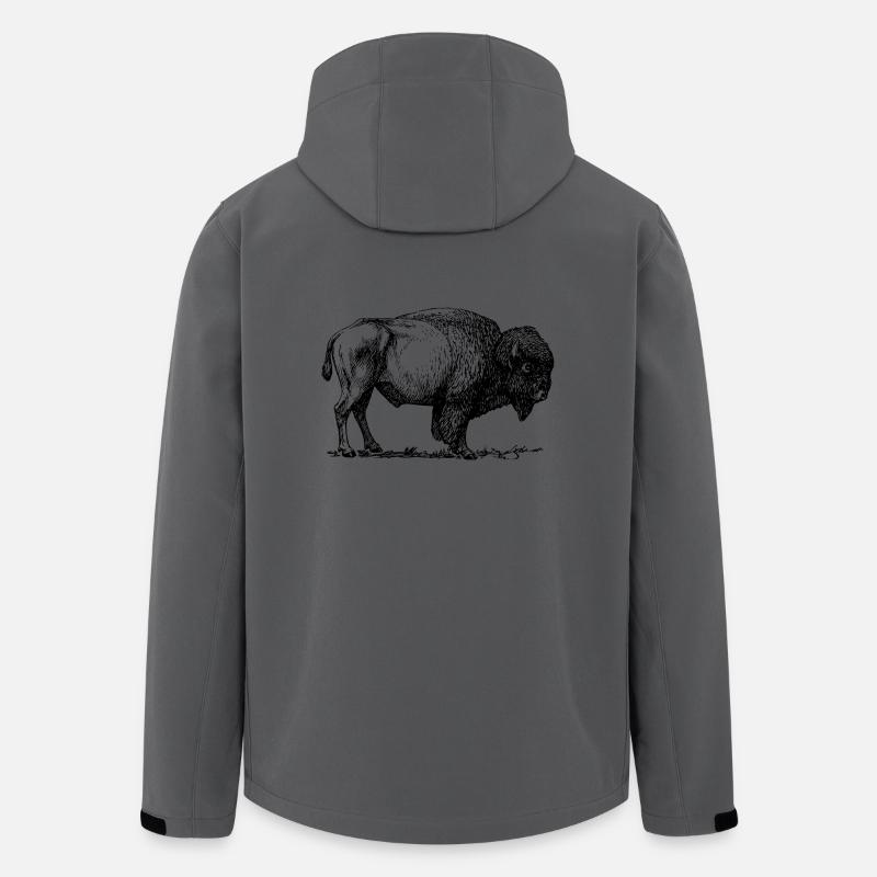 bison - Men’s Recycled Softshell Jacket by Stanley/Stella - anthracite