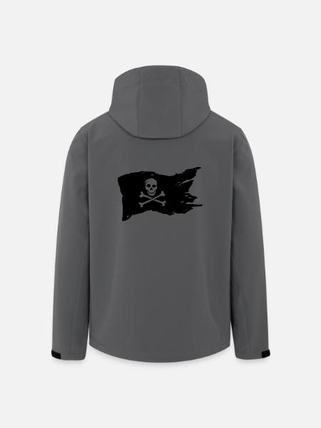 Drapeau Pirate Drapeau Drapeau Pirate Skull Ship - Veste softshell homme en polyester recyclé Stanley/Stella - charbon
