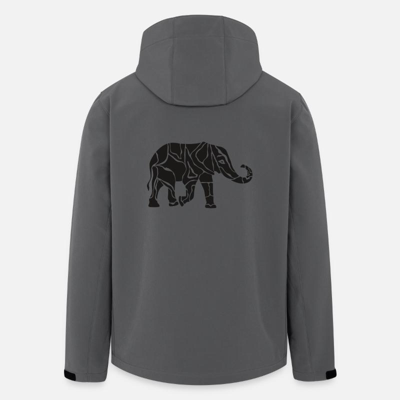 Elefant tattoo - Recycelte Männer Softshell-Jacke von Stanley/Stella - Anthrazit