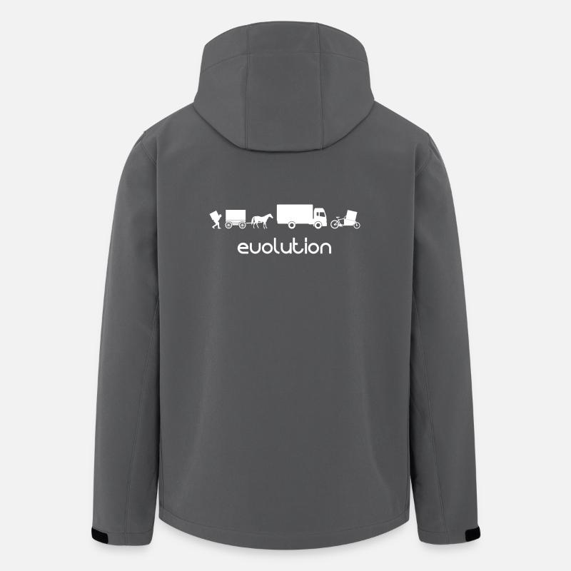 Lastenrad Transport Evolution - Recycelte Männer Softshell-Jacke von Stanley/Stella - Anthrazit