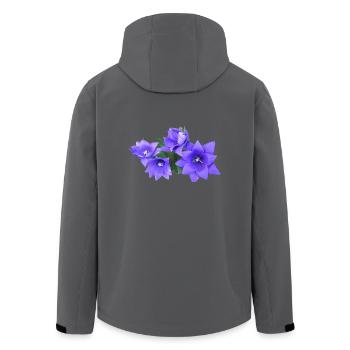 flowers lilies tulips orchids sunflower dahlia ger - Recycelte Männer Softshell-Jacke von Stanley/Stella - Anthrazit - Hinten - AI Model Male 185 light (185cm)