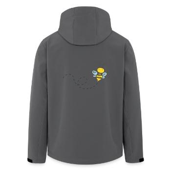 bee - Recycelte Männer Softshell-Jacke von Stanley/Stella - Anthrazit - Hinten - AI Model Male 185 light (185cm)