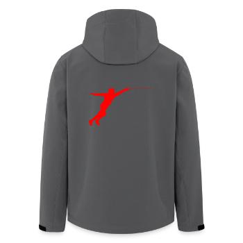 fencing fechten floret sword parry samurai3 - Recycelte Männer Softshell-Jacke von Stanley/Stella - Anthrazit - Hinten - AI Model Male 185 light (185cm)