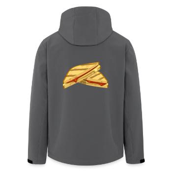 sandwich toast toaster breakfast fruehstueck23 - Recycelte Männer Softshell-Jacke von Stanley/Stella - Anthrazit - Hinten - AI Model Male 185 light (185cm)
