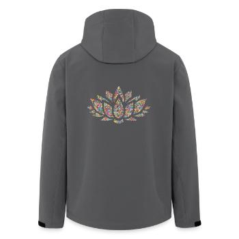 Lotus - Recycelte Männer Softshell-Jacke von Stanley/Stella - Anthrazit - Hinten - AI Model Male 185 light (185cm)