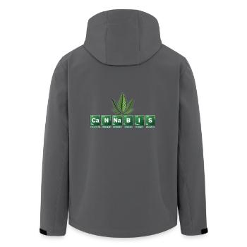 Cannabis - Recycelte Männer Softshell-Jacke von Stanley/Stella - Anthrazit - Hinten - AI Model Male 185 light (185cm)