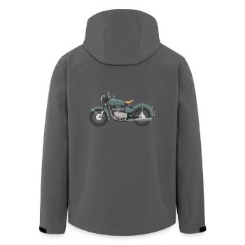Motorrad - Recycelte Männer Softshell-Jacke von Stanley/Stella - Anthrazit - Hinten - AI Model Male 185 light (185cm)