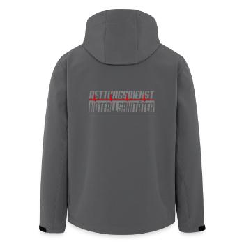 Notfallsanitäter EKG - Recycelte Männer Softshell-Jacke von Stanley/Stella - Anthrazit - Hinten - AI Model Male 185 light (185cm)