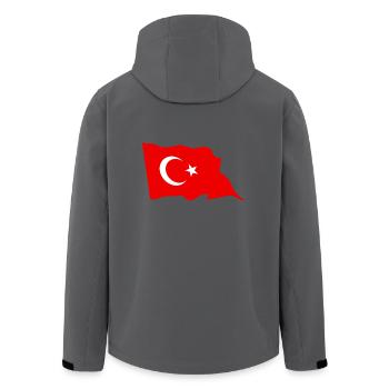 Türkei Fahne - Recycelte Männer Softshell-Jacke von Stanley/Stella - Anthrazit - Hinten - AI Model Male 185 light (185cm)