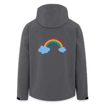regenbogen sonne wolken wetter rainbow sun cloud39 - Recycelte Männer Softshell-Jacke von Stanley/Stella - Anthrazit - Hinten - AI Model Male 185 light (185cm)