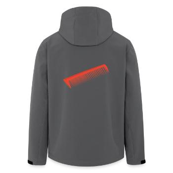 hairdresser barber barbier friseur coiffeur bart b - Recycelte Männer Softshell-Jacke von Stanley/Stella - Anthrazit - Hinten - AI Model Male 185 light (185cm)