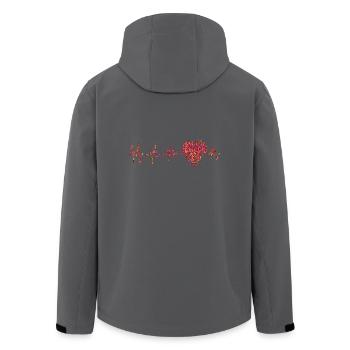 Herzschlag - Recycelte Männer Softshell-Jacke von Stanley/Stella - Anthrazit - Hinten - AI Model Male 185 light (185cm)