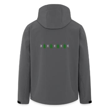 Strickmuster Reihe Weihnachtsbaum Schneeflocke - Recycelte Männer Softshell-Jacke von Stanley/Stella - Anthrazit - Hinten - AI Model Male 185 light (185cm)
