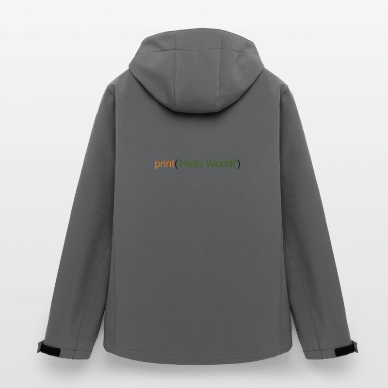 Hello World Python Recycelte Männer Softshell-Jacke von Stanley/Stella