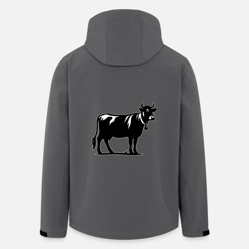 Contour de la vache - Veste softshell homme en polyester recyclé Stanley/Stella - charbon
