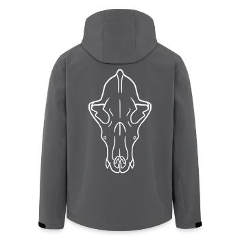 Dog Skull - Recycelte Männer Softshell-Jacke von Stanley/Stella - Anthrazit - Hinten - AI Model Male 185 light (185cm)