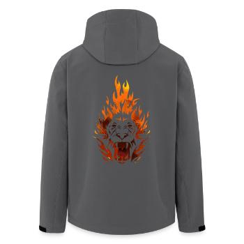 burning_lion - Recycelte Männer Softshell-Jacke von Stanley/Stella - Anthrazit - Hinten - AI Model Male 185 light (185cm)