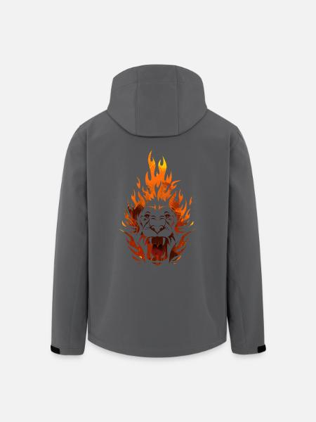 burning_lion - Recycelte Männer Softshell-Jacke von Stanley/Stella - Anthrazit